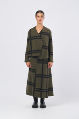 Giacca C121BM asimmetrica C121BM MAXICHECK BRUSH NEIRAMI