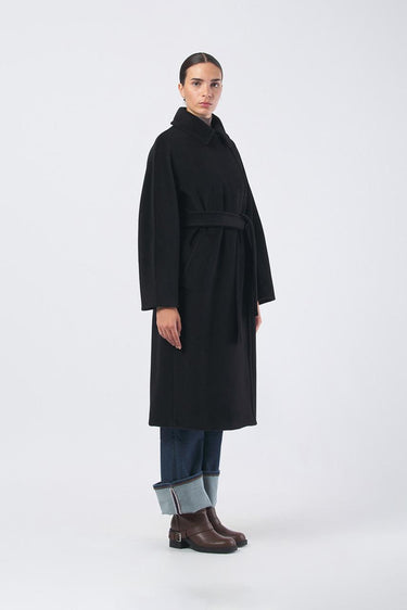 Cappotto ENGLISH 252301614 beaver pure lana vergine ENGLISH 252301614 006 NERO MARELLA 