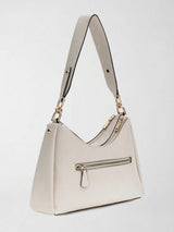 Borsa a Spalla Anise Double Zip in Ecopelle Beige Pietra HWPD99 16180 STONE LOGO GUESS 
