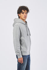 Felpa G8068500066N-84K1 con zip e cappuccio G8068500066N-84K1 013 GREY MELANGE TRUSSARDI