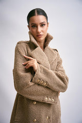 Cappotto laila W5BL62 W4190 G1L7 FOAMY TAUPE GUESS 