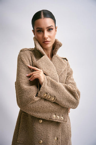 Cappotto laila W5BL62 W4190 G1L7 FOAMY TAUPE GUESS 