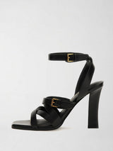 Sandali Donna Radela con Tacco in Pelle Nero FLJRAD LEA03 BLACK GUESS 