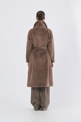 Cappotto PE0245520286 ecopelliccia leggera sfoderata PE0245520286 063 TORTORA SCURO SEVENTY 