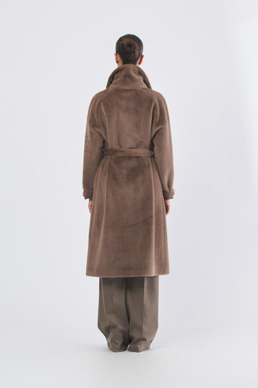 Cappotto PE0245520286 ecopelliccia leggera sfoderata PE0245520286 063 TORTORA SCURO SEVENTY 