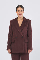 Blazer TOPAZIO 2525046102 velluto a coste stretch TOPAZIO 2525046102 004 BORDEAUX EMME MARELLA 