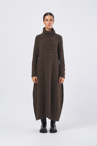 Abito lungo collo alto D008MS D008MS TABACCO NEIRAMI
