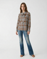 Camicia in Voile di Cotone PBIVOLONTA 2611111027 001 TOBACCO DIS. PENNY BLACK