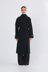 Cappotto CP68D56E2 con cintura CP68D56E2 110 NERO ELISABETTA FRANCHI 