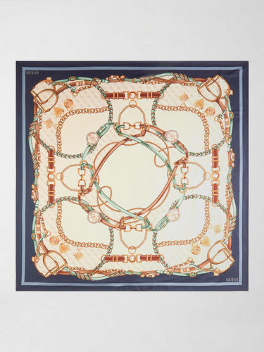 Foulard Donna Kefiah Stampa Grafica Blu AW5444 POL01 BLUE GUESS 