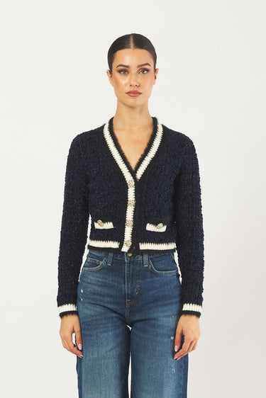 Cardigan aomori W5BR0E Z4090 F7EB SUITING BLUE MULTI GUESS 