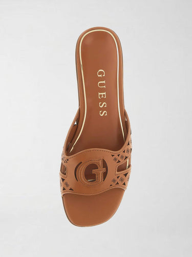Sandali intrecciati Dista FLJCS2 LEA03 BROWN GUESS 