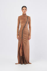 Abito ABR0957E2 ABR0957E2 EC1 BROWN SUGAR ELISABETTA FRANCHI