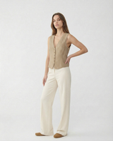 Gilet Gessato con Paillettes PBPRENNA 261115102 002 FONDO SALVIA PENNY BLACK 