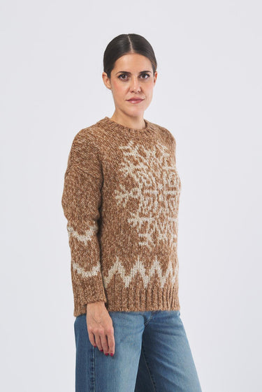 Maglia CIAD 2521366513 jacquard piazzato in mouline CIAD 2521366513 005 FIOCCO PENNY BLACK