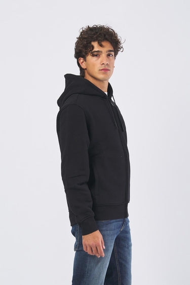 Felpa G8068000028N-83Y3 con zip e cappuccio G8068000028N-83Y3 K299 BLACK TRUSSARDI