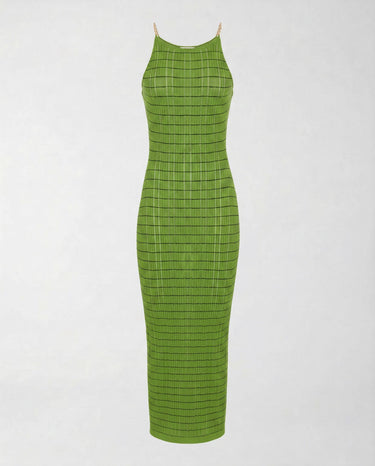 Abito in maglia Elisabetta Franchi Aderente AM29Q62E2 FA1 ALOE/NERO ELISABETTA FRANCHI 