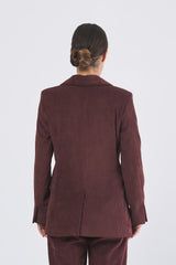 Blazer TOPAZIO 2525046102 velluto a coste stretch TOPAZIO 2525046102 004 BORDEAUX EMME MARELLA 