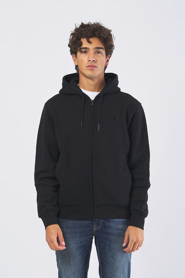 Felpa G8068000028N-83Y3 con zip e cappuccio G8068000028N-83Y3 K299 BLACK TRUSSARDI