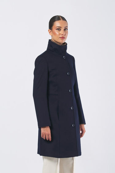Cappotto LIZ 2521016013 drap lana LIZ 2521016013 007 BLU PENNY BLACK