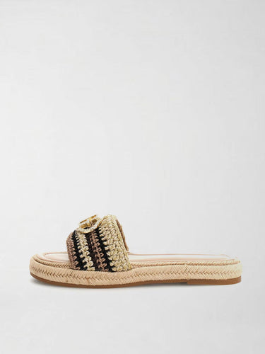 Sandali con logo Kaylis FLJKLI FAB03 BLACK GUESS 