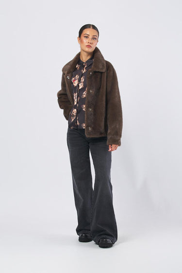 Cappotto PE0253520292 ecopelliccia leggera sfoderata PE0253520292 240 MARRONE SEVENTY