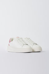 Sneaker elbina FLJELB LEA12 FLJELB LEA12 WHITE PINK GUESS 