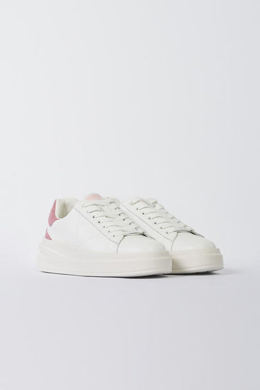 Sneaker elbina FLJELB LEA12 FLJELB LEA12 WHITE PINK GUESS 