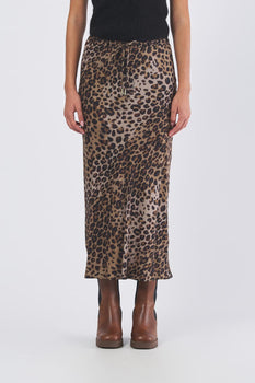 Gonna ALBANY 25231061 twill di viscosa stampato ALBANY 25231061 002 NATURALE MARELLA