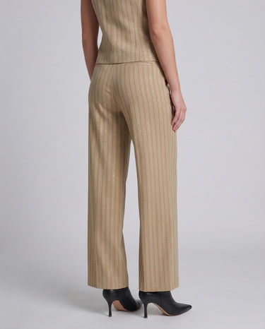 Pantaloni Gessati con Paillettes PBPALISSO 261113113 002 FONDO SALVIA PENNY BLACK 