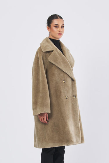 Capospalla ROSALIA 252345601 eco pelliccia ROSALIA 252345601 005 OLIVA MARELLA