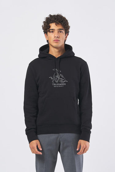 Felpa con cappuccio G8078100032N-83Y3 G8078100032N-83Y3 K299 BLACK TRUSSARDI