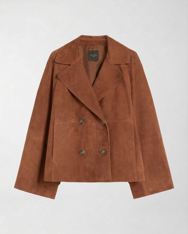 Giacca Doppiopetto in Pelle Scamosciata WKDSOSPIRO 26154410116 003 TERRACOTTA WEEKEND 