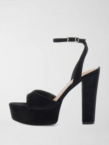 Sandali in suede Hitten FLPHIT SUE03 BLACK GUESS 