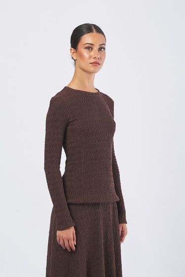 T-shirt SAMOA 252397606 jersey cloquè SAMOA 252397606 005 MARRONE MARELLA