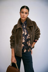 Cappotto PE0253520292 ecopelliccia leggera sfoderata PE0253520292 240 MARRONE SEVENTY