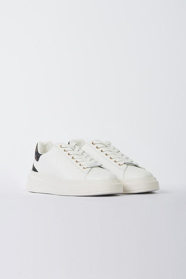 Sneaker elba FMPVIB LEA12 FMPVIB LEA12 WHITE BROWN OCRA GUESS 