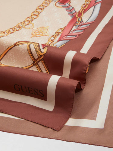 Foulard Donna Kefiah Stampa Grafica Mocha AW5444 POL01 PALE MOCHA GUESS 