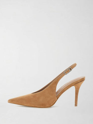 Décolleté Primo con tacco in pelle FLPPRI SUE05 BROWN GUESS 