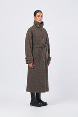 Cappotto AMALIA1 252301602 resca bouclè misto lana AMALIA1 252301602 002 MARRONE MARELLA