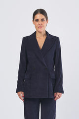 Blazer TOPAZIO 2525046102 velluto a coste stretch TOPAZIO 2525046102 008 BLU EMME MARELLA 
