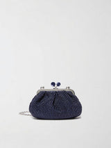 Borsa Pasticcino Bag piccola effetto rafia WKAPALMAS 26155111156 003 NAVY WEEKEND 