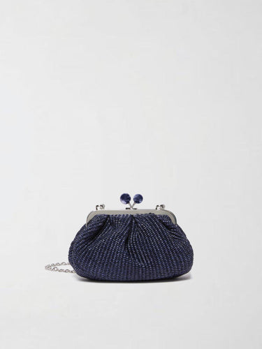 Borsa Pasticcino Bag piccola effetto rafia WKAPALMAS 26155111156 003 NAVY WEEKEND 