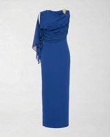 Abito Rinascimento Monospalla con Drappeggio CFC0128101003 B611 BLU BRILLANTE RINASCIMENTO 
