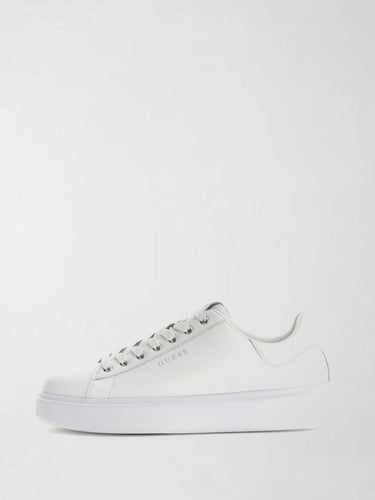 Sneakers Basse da Donna Bianche FMJAVI LEA12 WHITE GUESS 