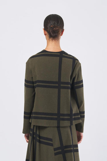 Giacca C121BM asimmetrica C121BM MAXICHECK BRUSH NEIRAMI