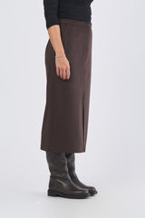 Gonna DRITTO 252577601 jersey suede di poliestere stretch DRITTO 252577601 005 TESTA DI MORO EMME MARELLA 