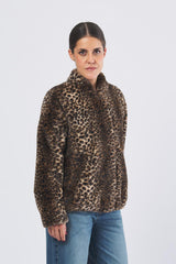 Capospalla EVA 252245601 jersey effetto pelliccia EVA 252245601 001 BROWN PENNY BLACK 