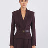 Blazer GI17656E2 con cintura GI17656E2 EA4 MERLOT ELISABETTA FRANCHI 