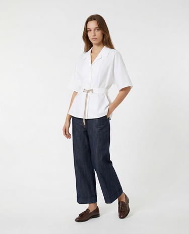 Camicia in Cotone SMMCARISMA 26191110936 060 BIANCO CANDIDO MAX MARA 